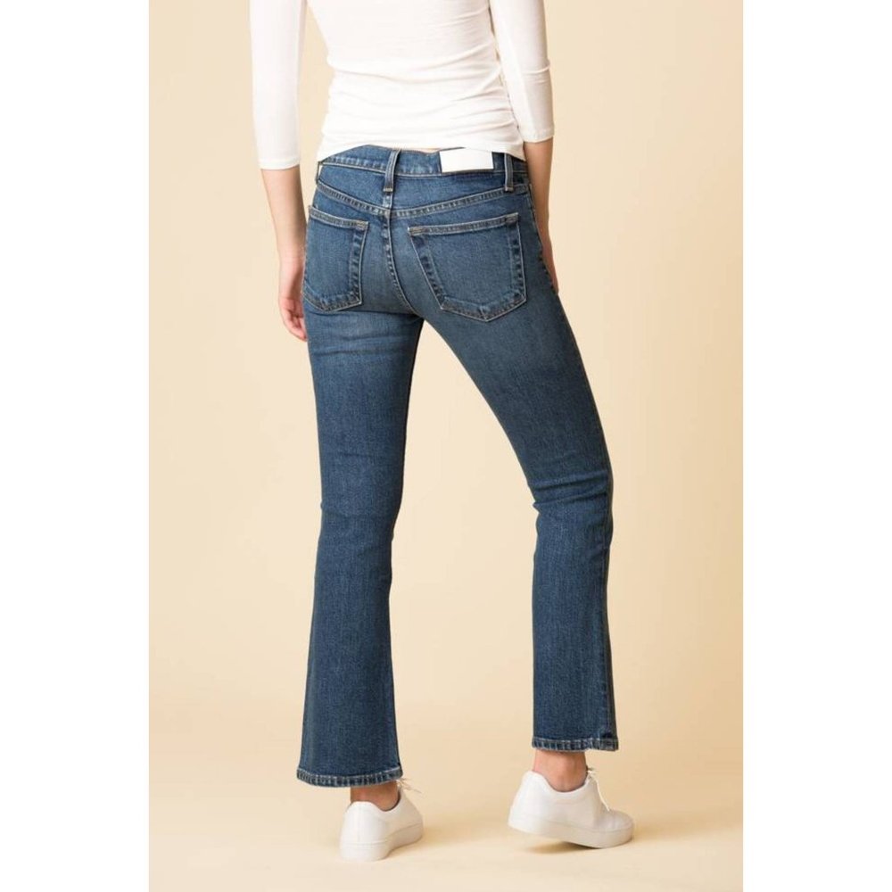Re/Done Womens Jeans Mid Rise Kick Flare Mid 70s Wash Zip Fly 26 - Picture 2 of 7